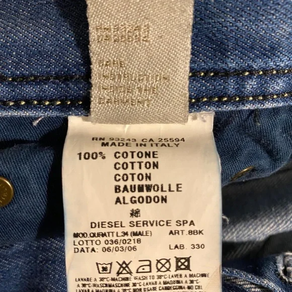 Diesel brand, men’s jeans, size 32w 34l - Picture 4 of 4